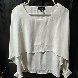 DKNY Elegant Cream Blouse